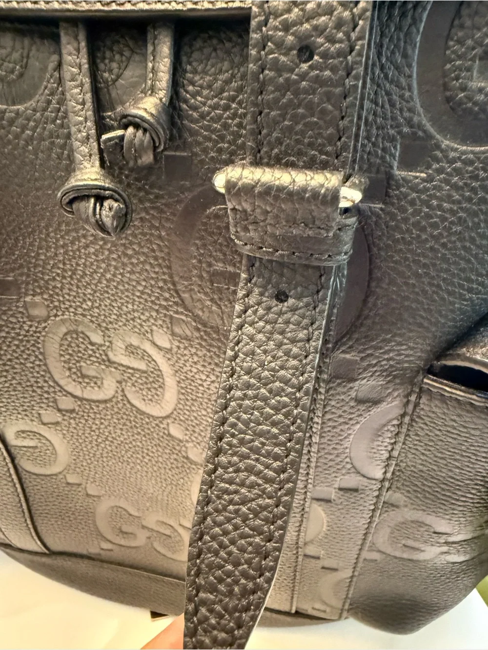 Gucci Jumbo GG Leather Travel Backpack